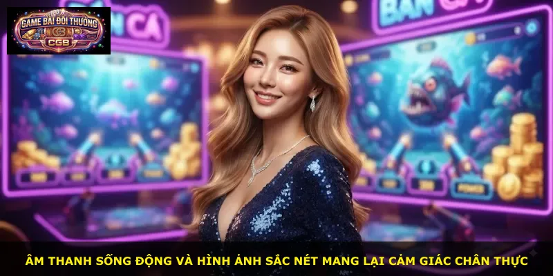 Âm thanh sống động và hình ảnh sắc nét mang lại cảm giác chân thực