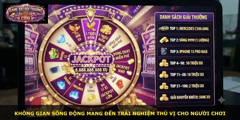 Không gian sống động mang đến trải nghiệm thú vị cho người chơi