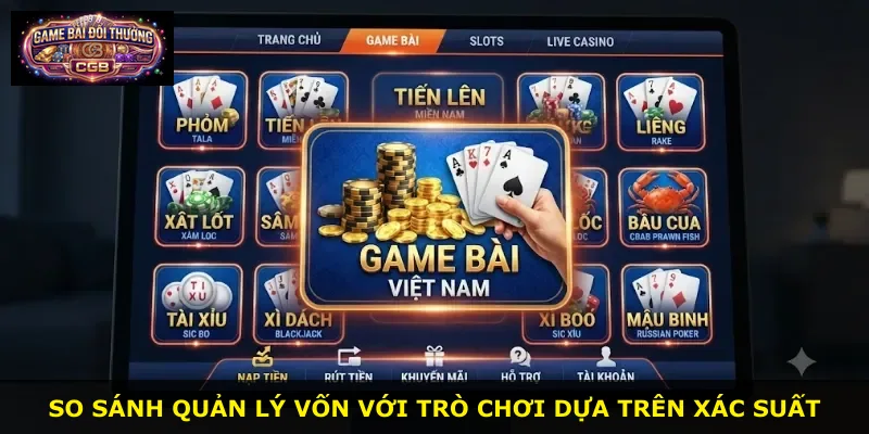 So sánh quản lý vốn với trò chơi dựa trên xác suất